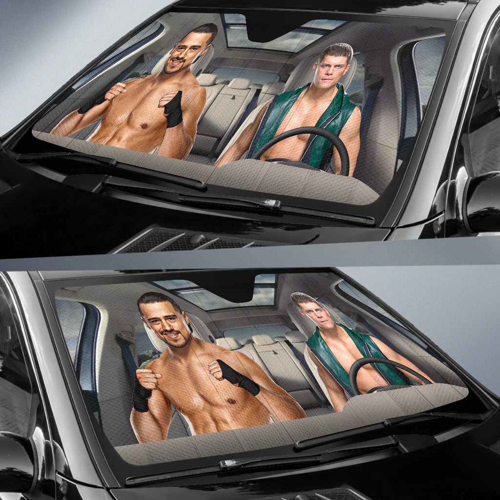 Cody Rhodes Vs Angel Garza Wwe Driving Auto Sun Shade