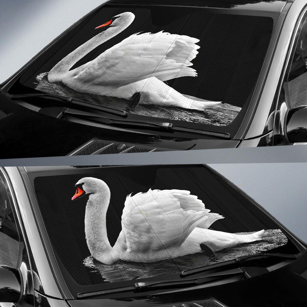 White Swan Lake 4K Car Sun Shade Gift Ideas 2022