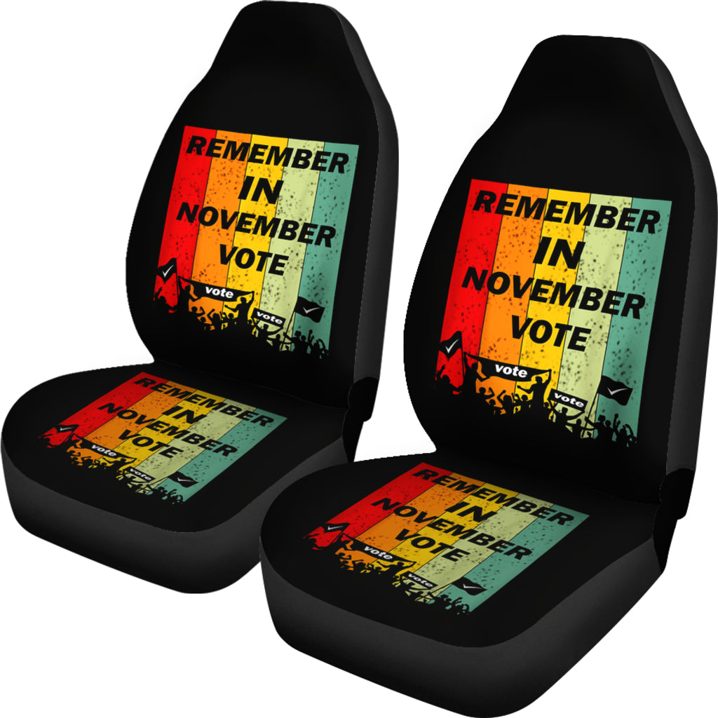 Remember In November Vote Seat Cover