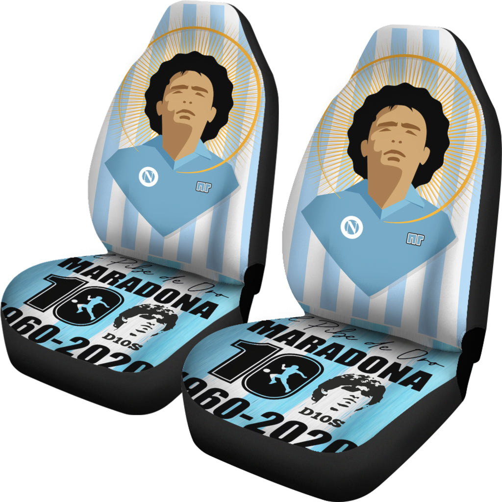 Napoli Diego Armando Maradona 10 Rip 1969 2022 Car Seat Covers Gift For Fooball