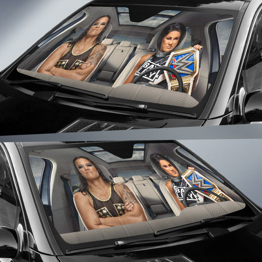 Bayley Vs Sasha Banks Wwe Driving Auto Sun Shade