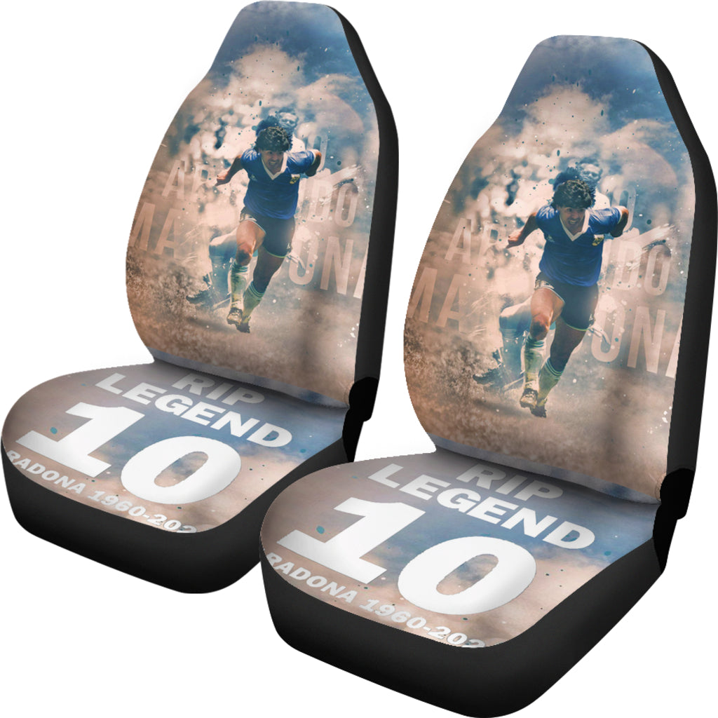 Rip Soocer Legend Diego Armando Maradona 10 Rip 1969 2022 Car Seat Covers Gift For Fooball