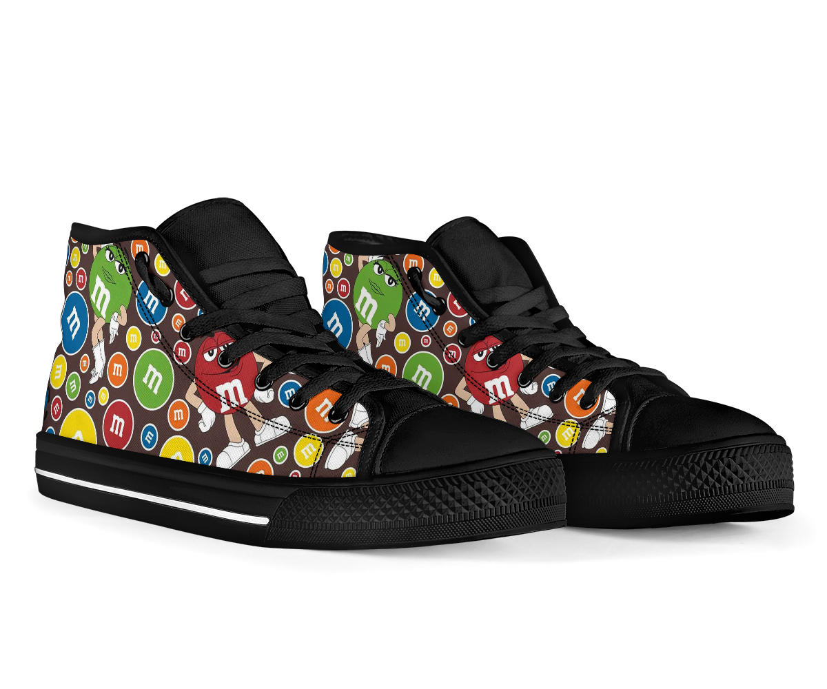 M&M Chocolate Pattern Hight Top Shoes