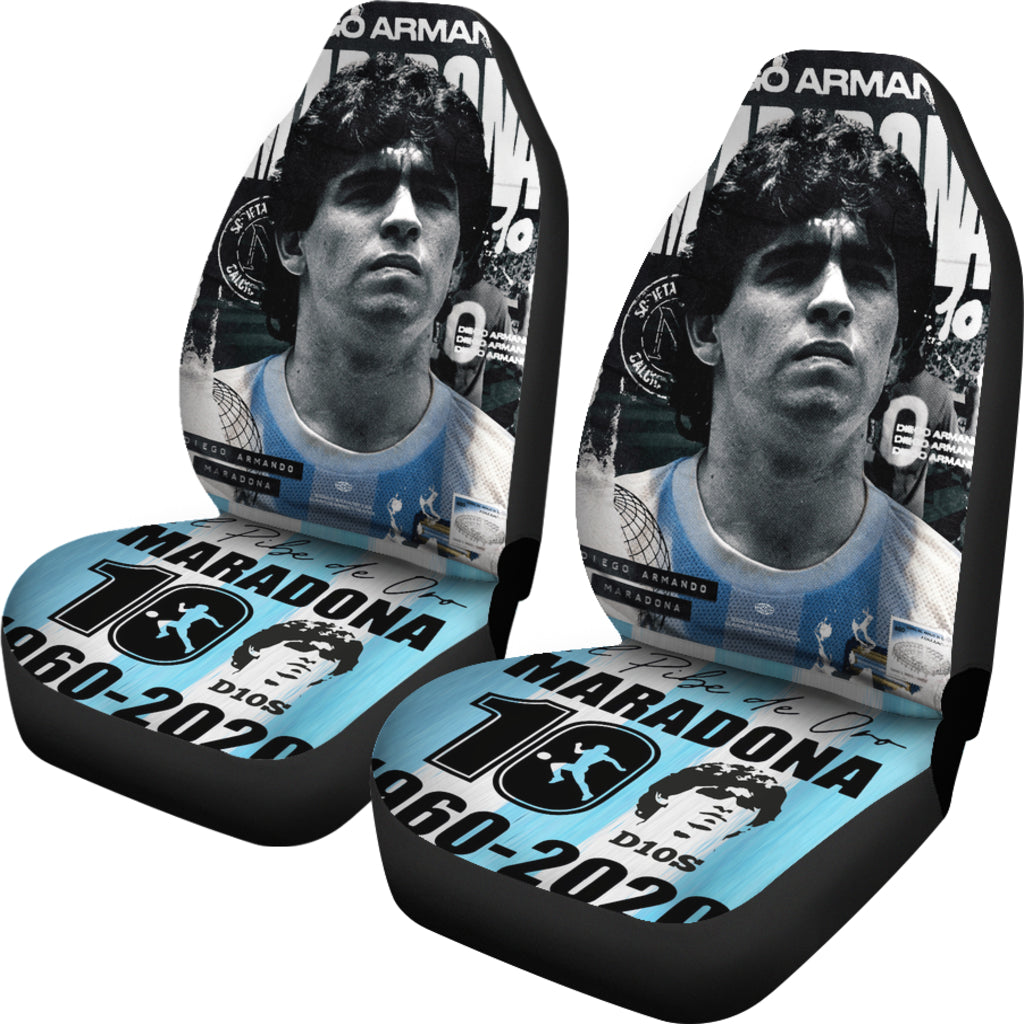 Art Diego Armando Maradona 10 Rip 1969 2022 Car Seat Covers Gift For Fooball