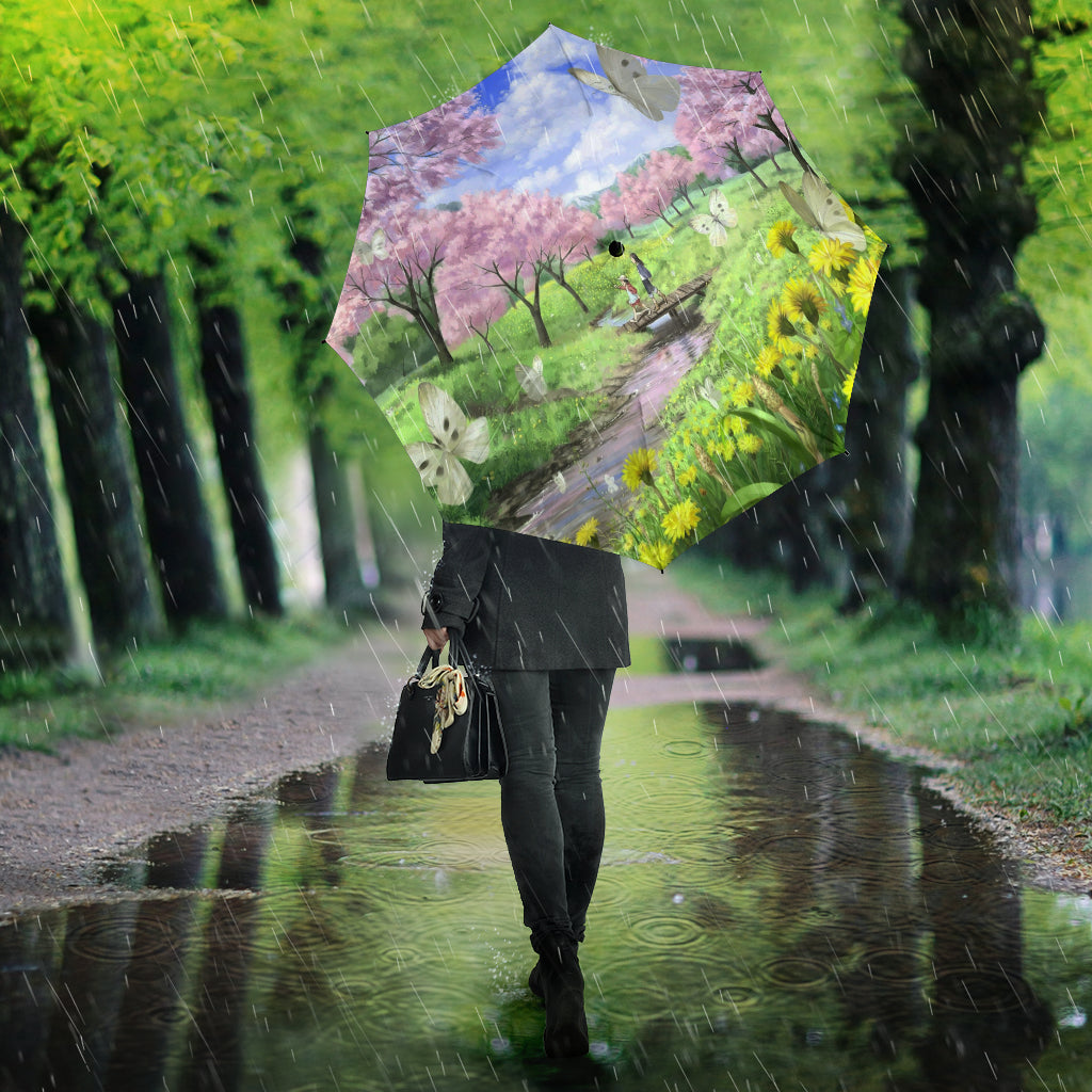 Anime Landscape Butterfly Umbrella 2021