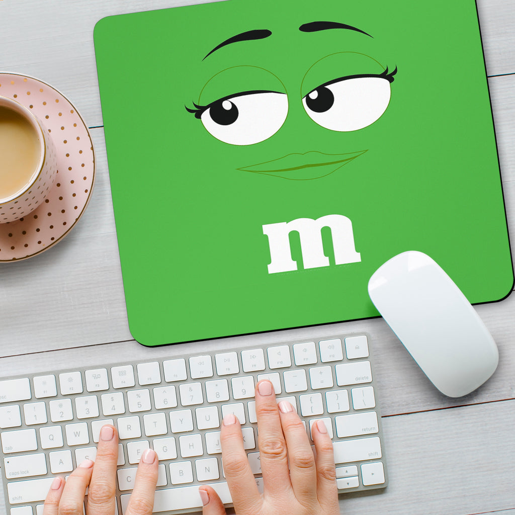 Chocolate M&M Green Mouse Pads Office Decor Office Gift 2021