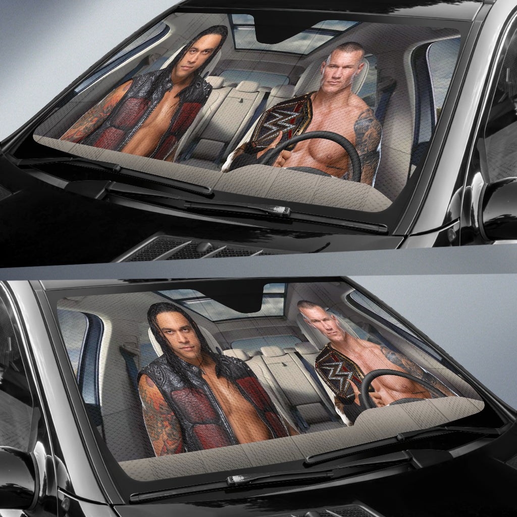 Randy Orton Vs Damian Priest Wwe Driving Auto Sun Shade