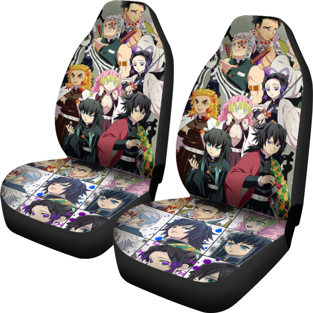 12 Pillars Demon Slayer Car Seat Covers Gift For Fan Anime