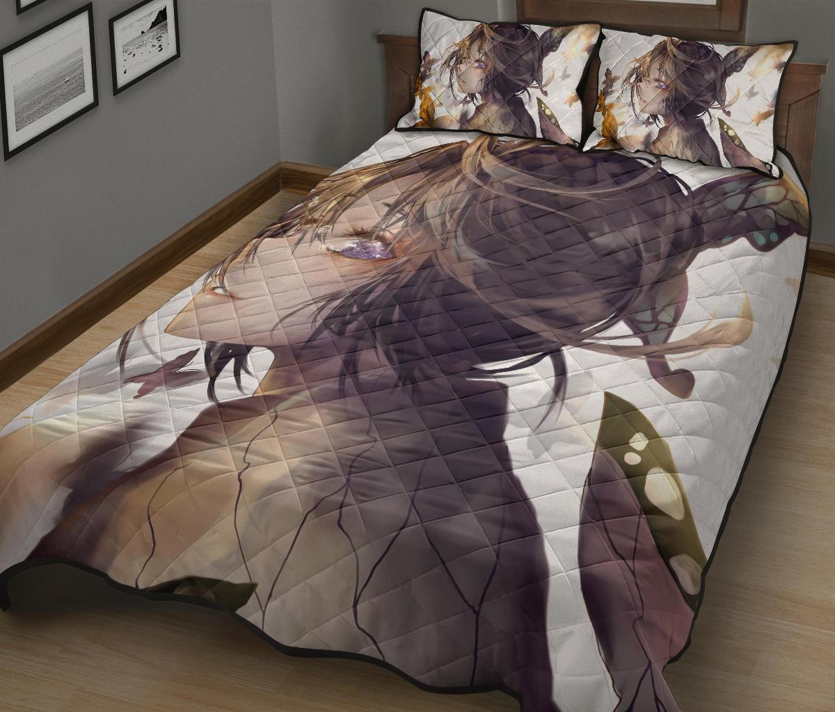 Shinobu Kocho Demon Slayer Anime Quilt Bed Set Pillow Case Amazing Decor Gift Ideas 2