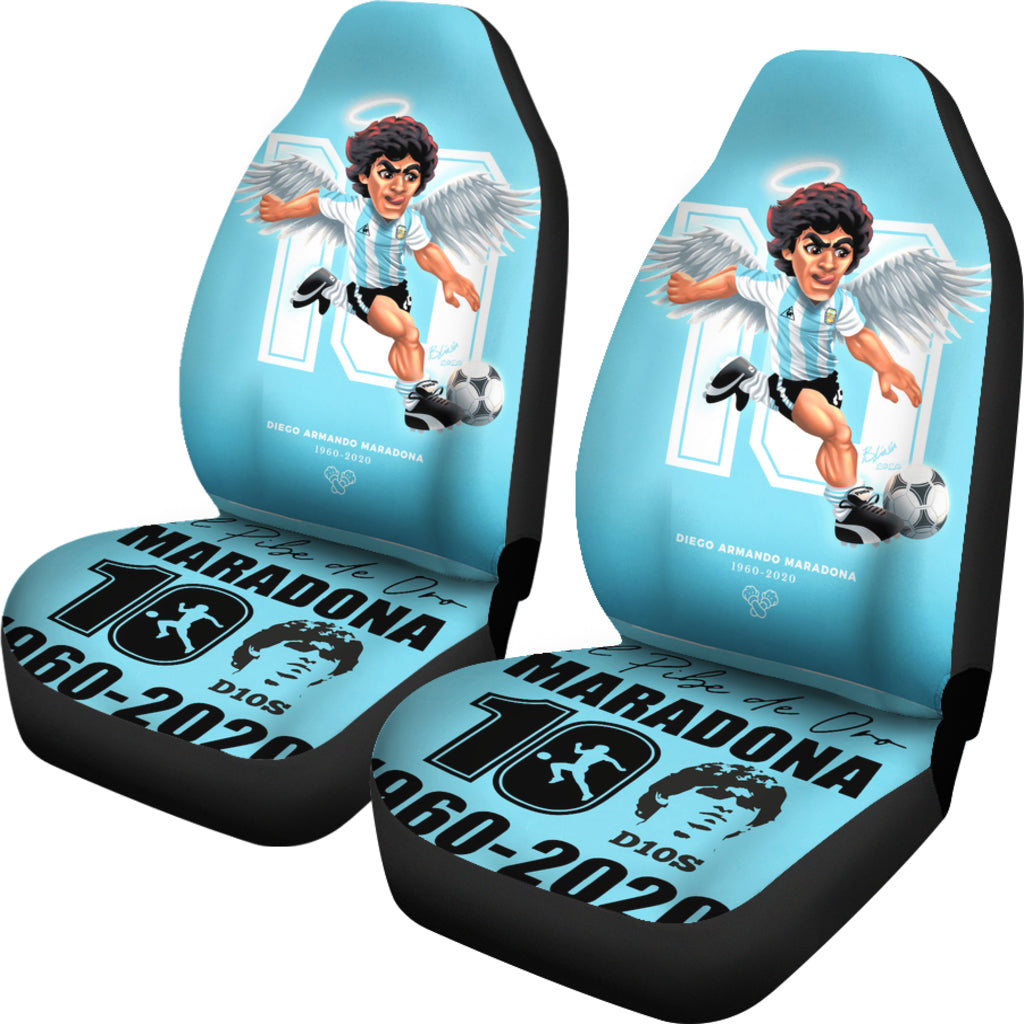 Blue Diego Armando Maradona 10 Rip 1969 2022 Car Seat Covers Gift For Fooball