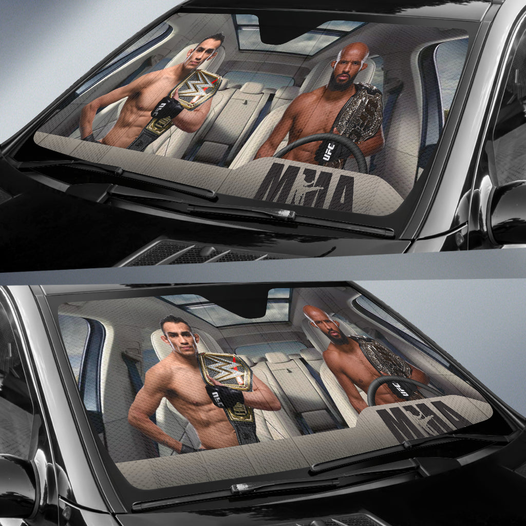 Demetrious Johnson Vs Tony Ferguson Mma Driving Auto Sun Shade