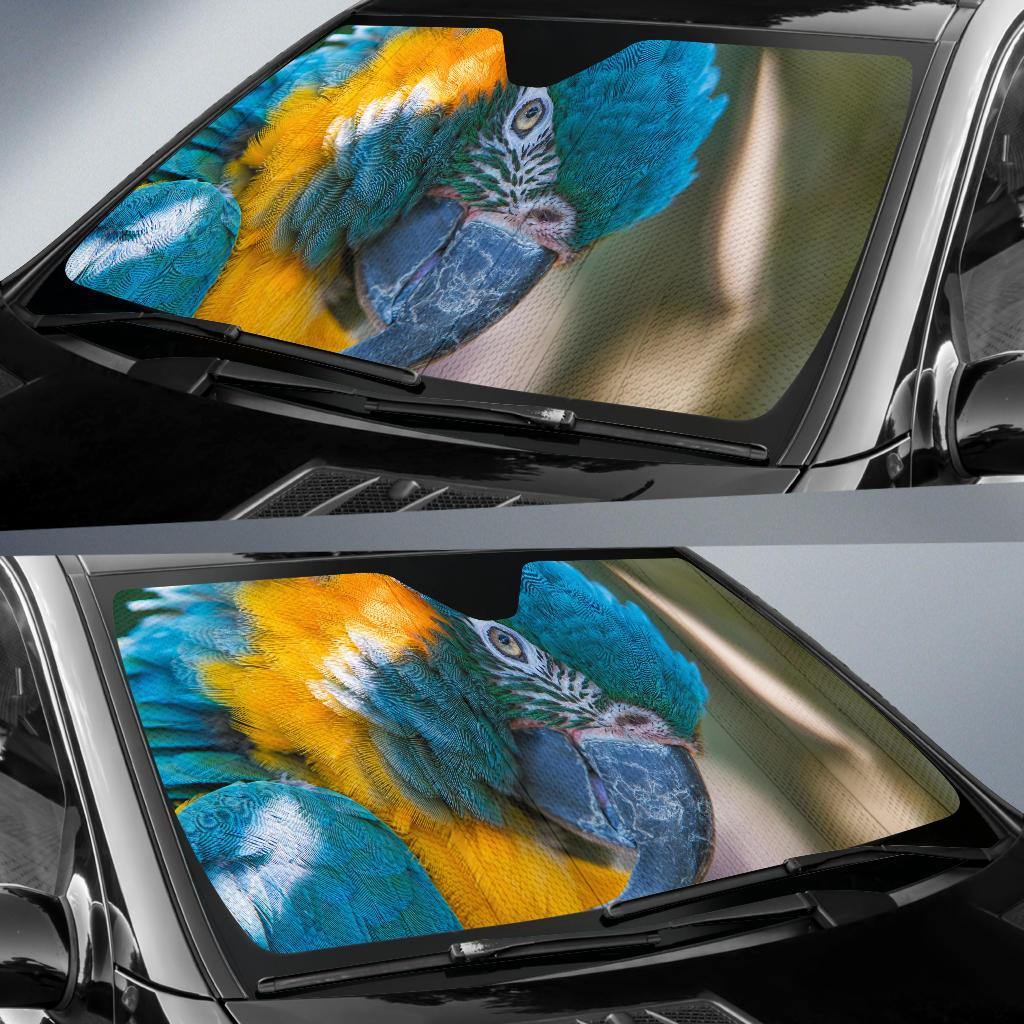 Blue And Yellow Macaw 5K Hd Car Sun Shade Gift Ideas 2021