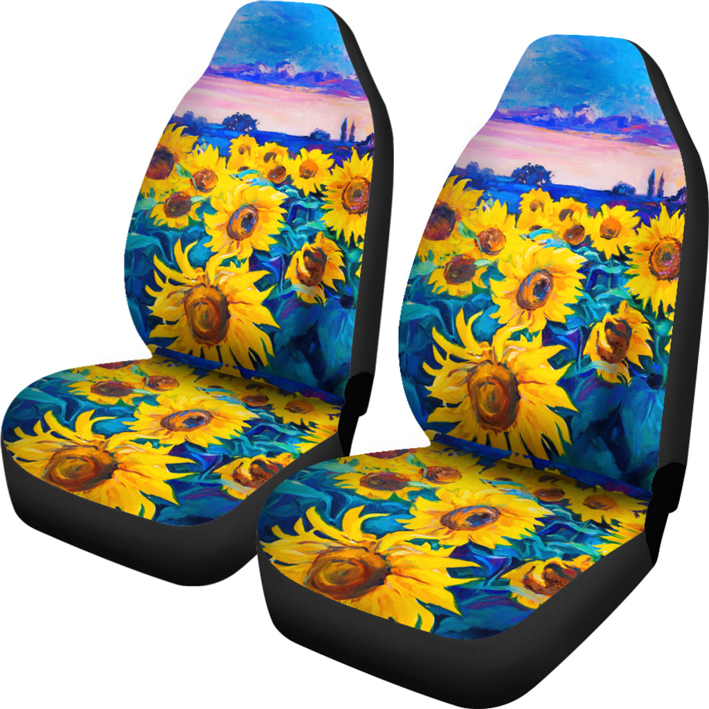 New Painting Sunflower Car Seat Covers