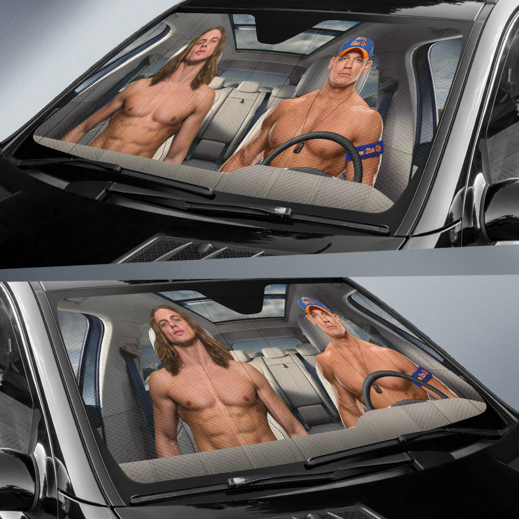 John Cena Vs Riddle Wwe Driving Auto Sun Shade