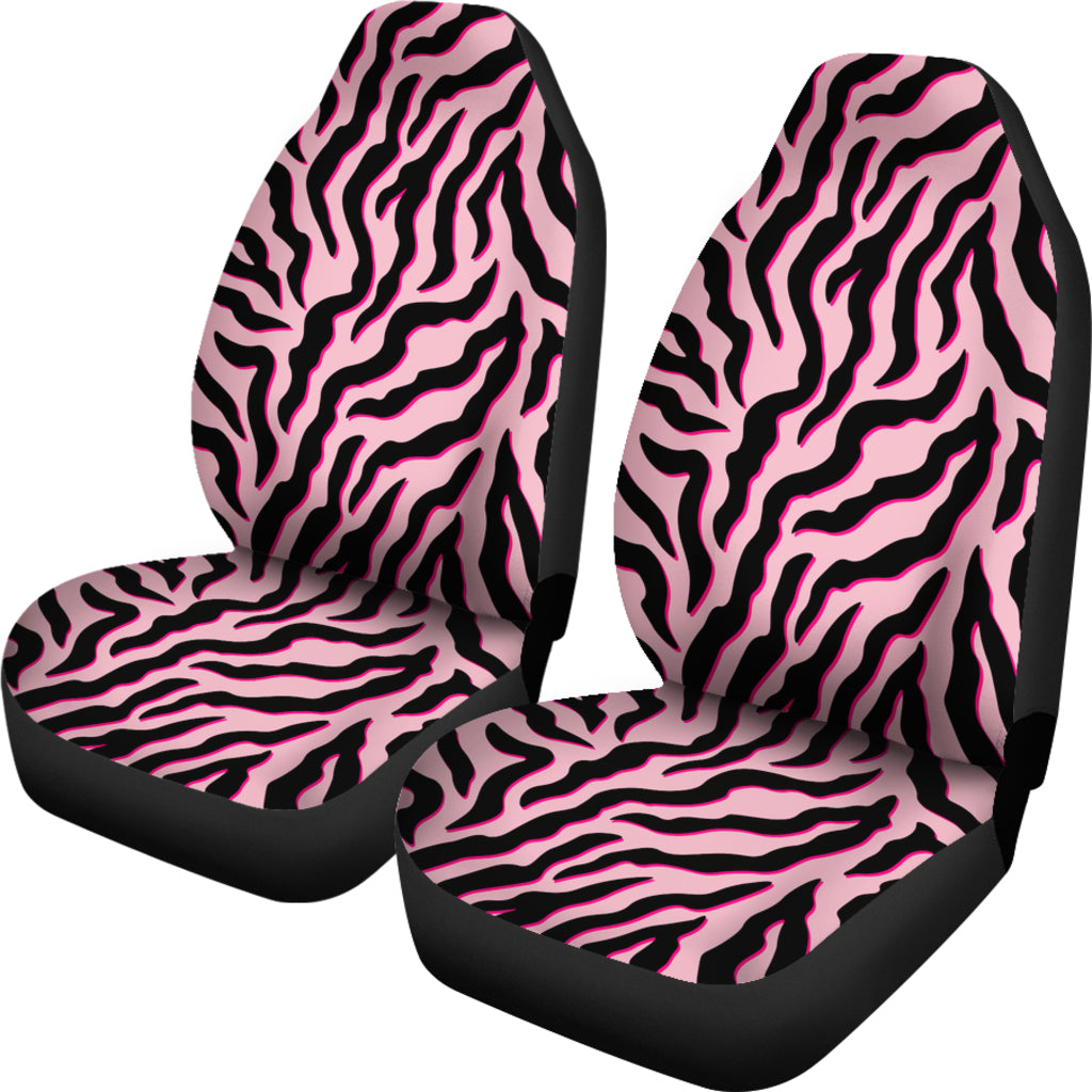 Pink Zebra Print Car Seat Covers