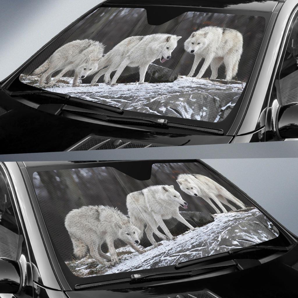 Snow Forest Wolf Auto Sun Shades Amazing Best Gift Ideas 2022