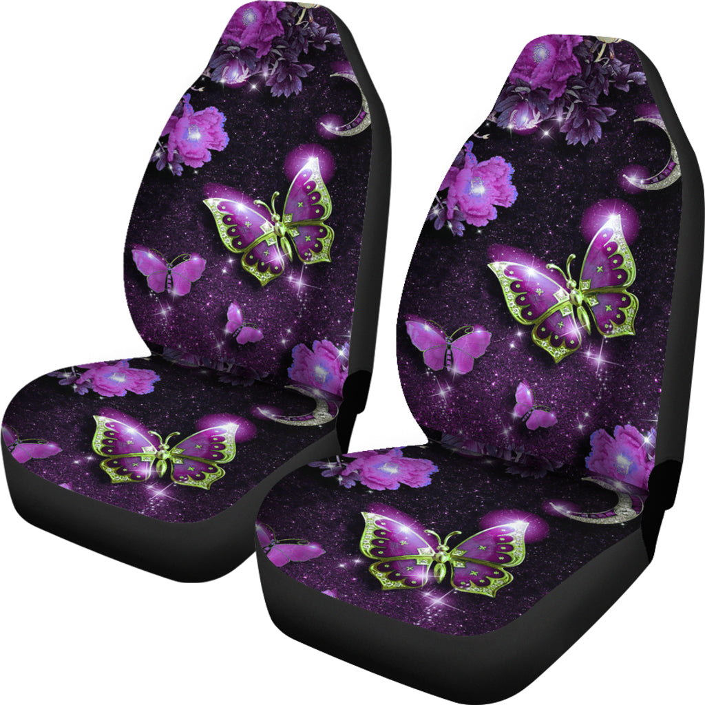 Purple Mystery Butterfly Hd Car Seat Covers