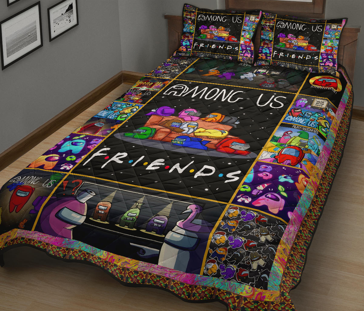 Among Us Friends Quilt Bedding Set