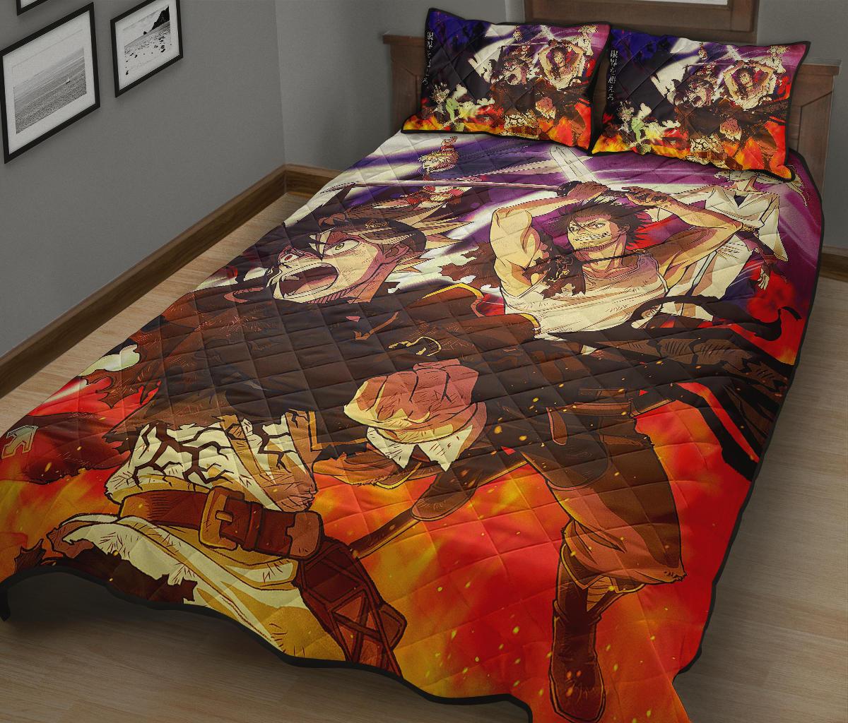 Asta Black Clover Anime Quilt Bed Set Pillow Case Amazing Decor Gift Ideas 5