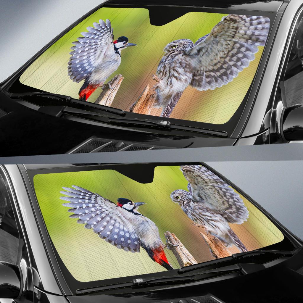 Little Owl Woodpecker Birds Hd Car Sun Shade Gift Ideas 2021