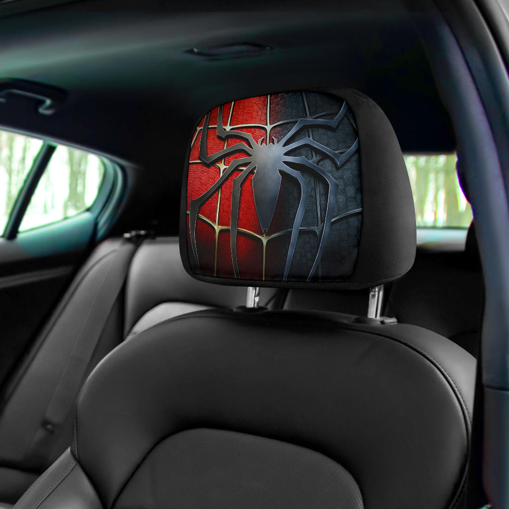 Spider Symbol Car Seat Headrest Cover