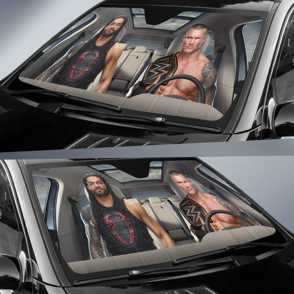 Randy Orton Vs Roman Reigns Wwe Driving Auto Sun Shade
