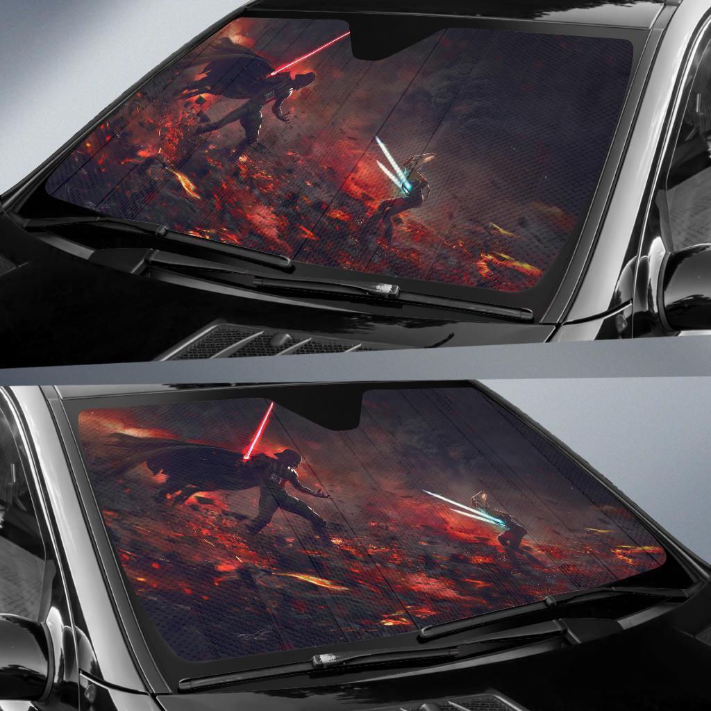 Asoka Tano Vs Darth Vader Car Sun Shades Amazing Best Gift Ideas 2021