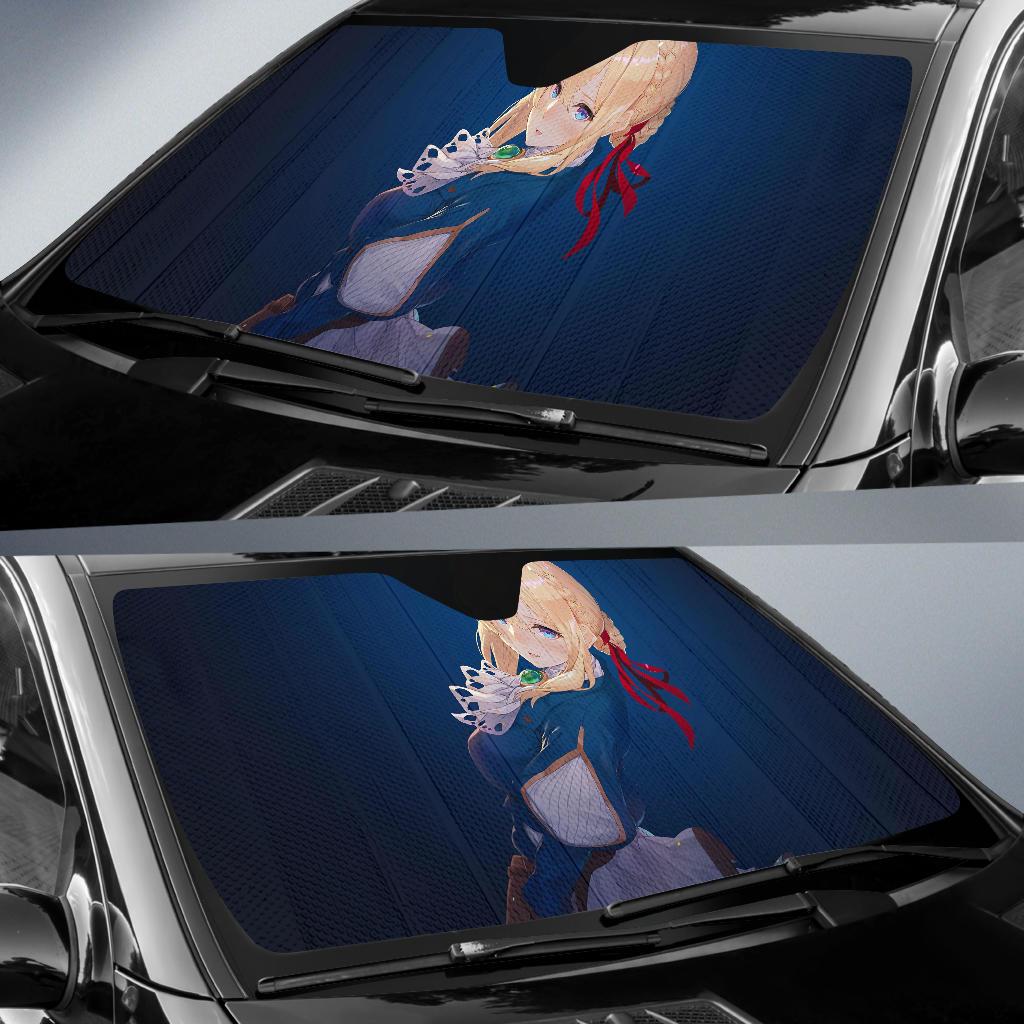 Violet Evergarden Anime Girl 4K Car Sun Shade Gift Ideas 2022