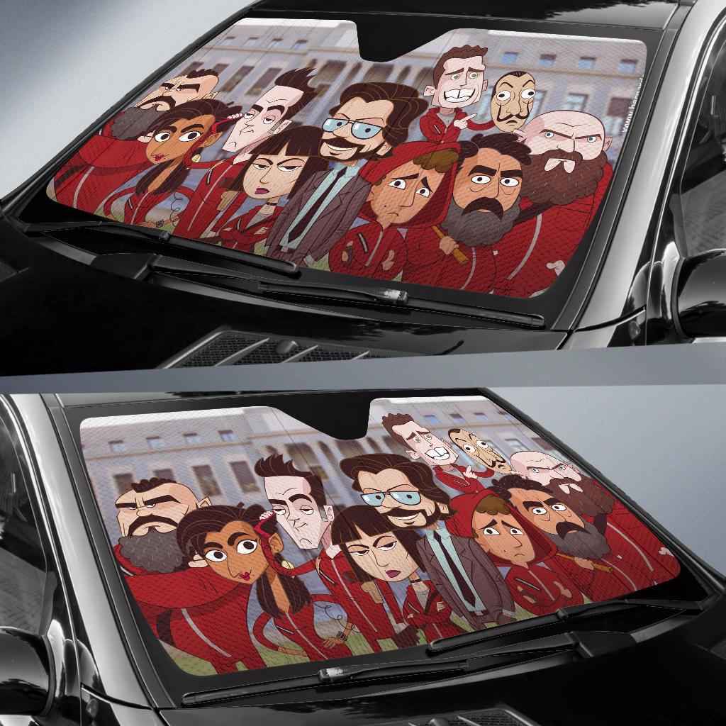 Money Heist Team Art Sun Shade Amazing Best Gift Ideas 2022