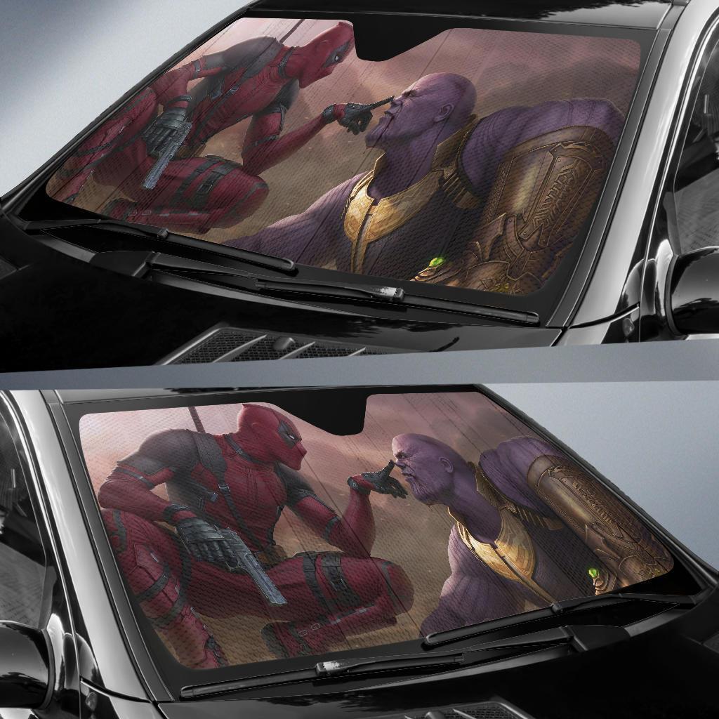 Deadpool Vs Thanos Car Sunshade Amazing Best Gift Ideas 2022