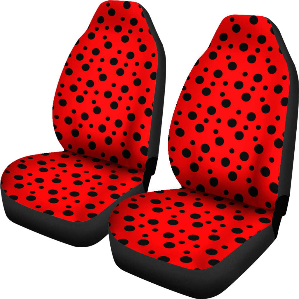 Red Ladybug Pattern Car Seat Covers