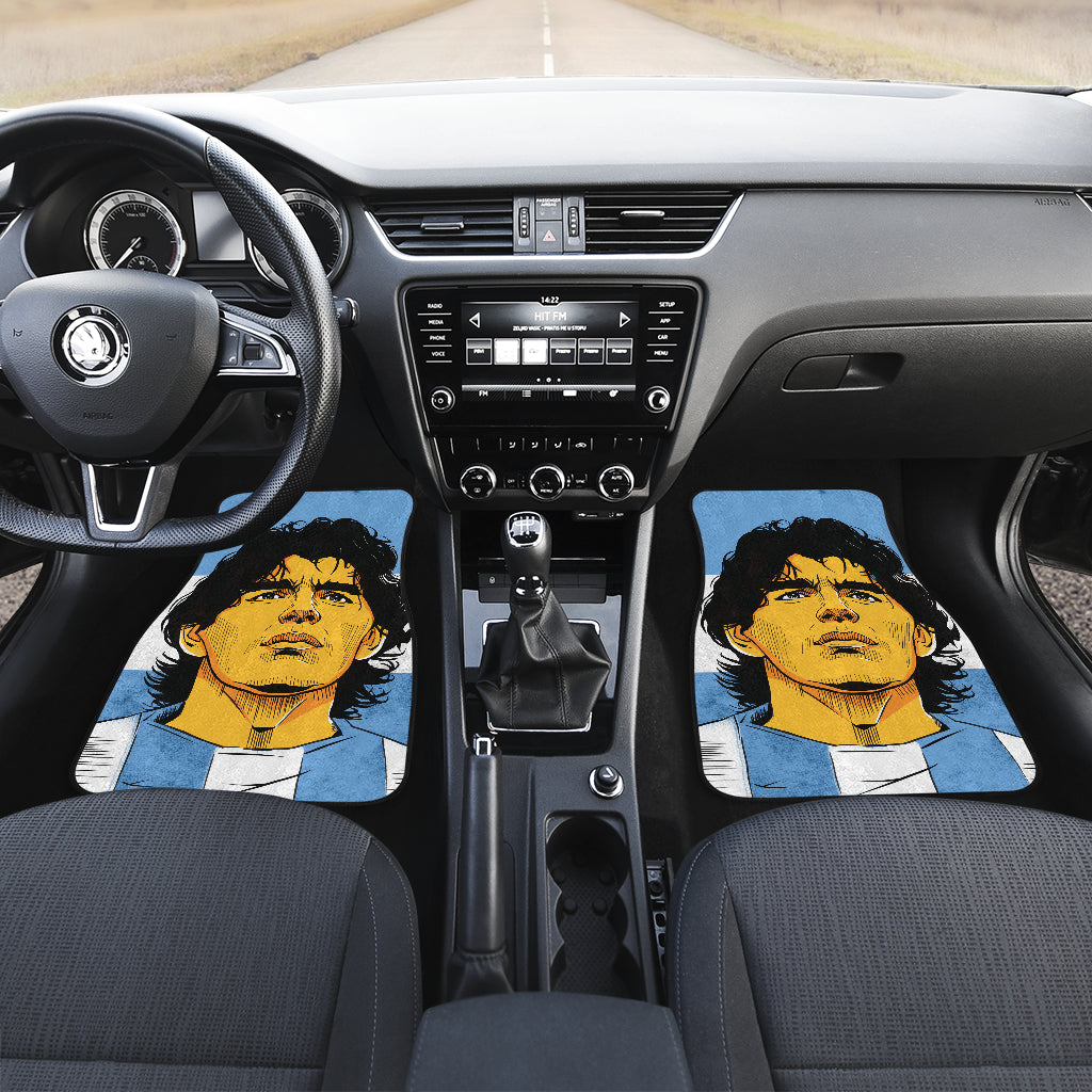 Diego Armando Maradona 10 Rip 1969 2022 18 Car Floor Mats Custom Car Accessories Car Decor 2022