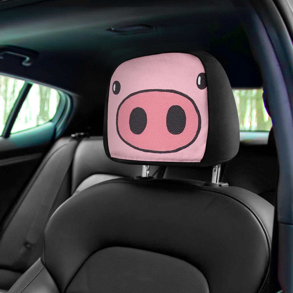 Pig Head Car Seat Headrest Cover