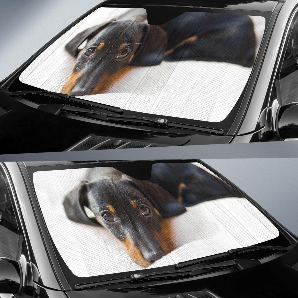 Dachshund Dog Symbol Of Germany Black Hd Car Sun Shade Gift Ideas 2022