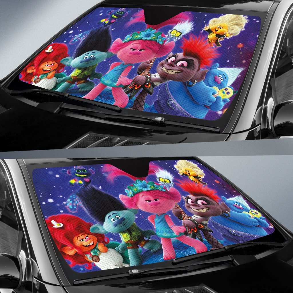 Trolls World Tour Movie 2022 Car Sun Shade Gift Ideas 2022