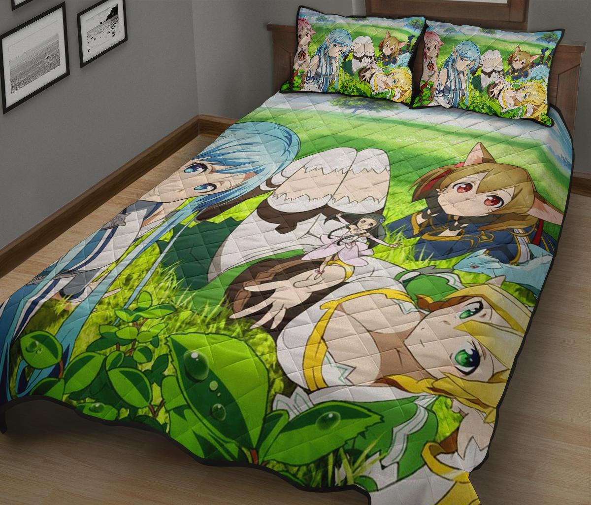 Sword Art Online Anime Quilt Bed Set Pillow Case Amazing Decor Gift Ideas 3