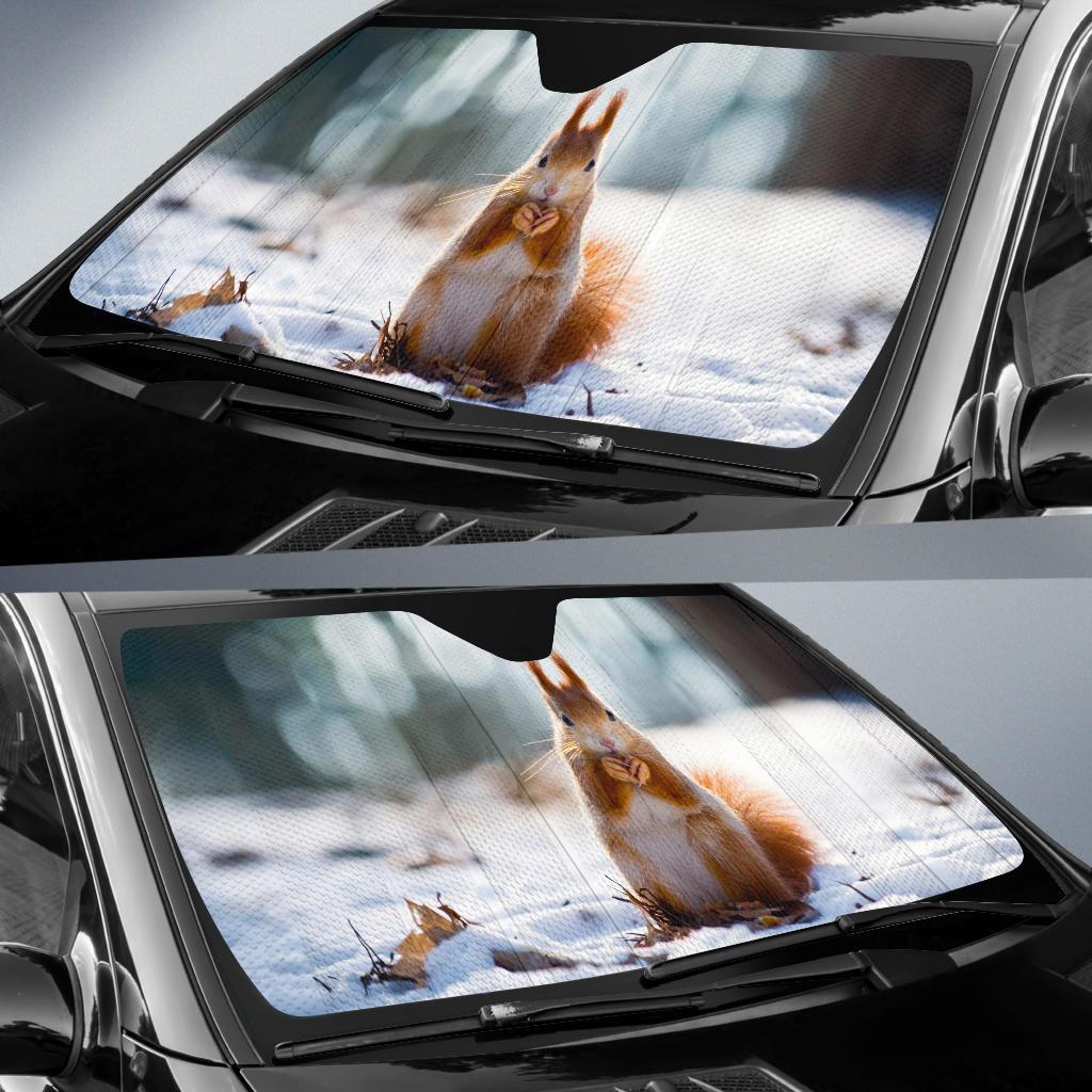 Cute Squirrel Winter Animal Car Sun Shade Gift Ideas 2021