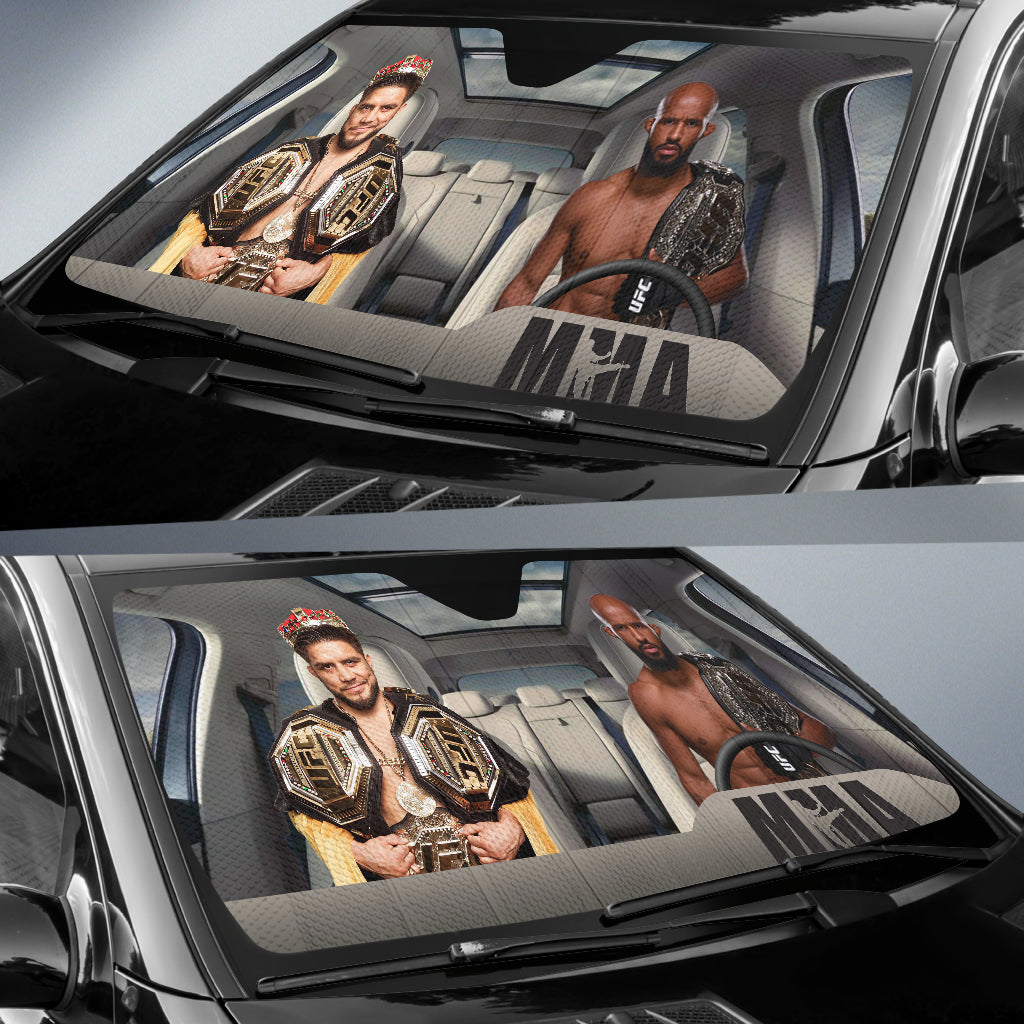 Demetrious Johnson Vs Henry Cejudo Mma Driving Auto Sun Shade