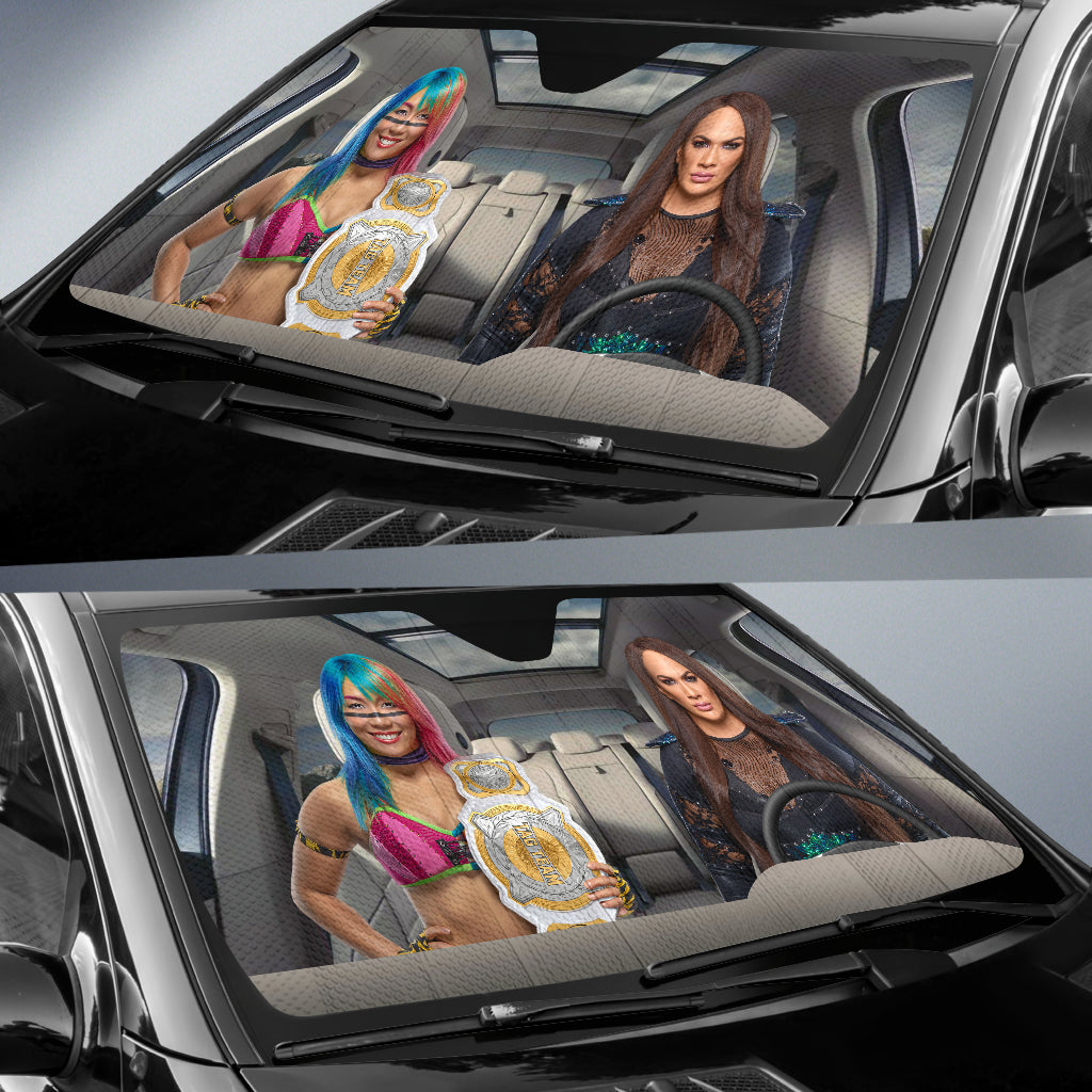 Nia Jax Vs Asuka Wwe Driving Auto Sun Shade