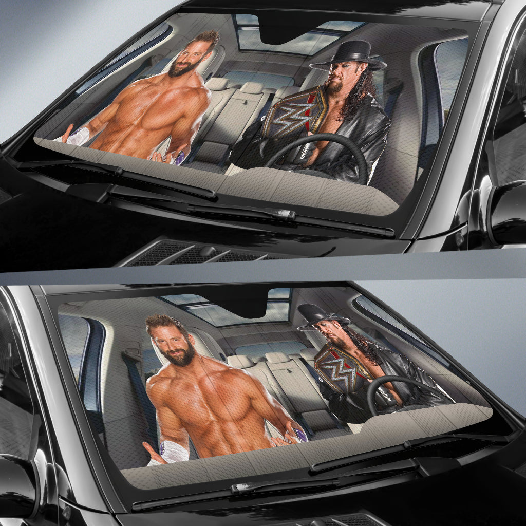 The Undertaker Vs Zack Ryder Wwe Driving Auto Sun Shade