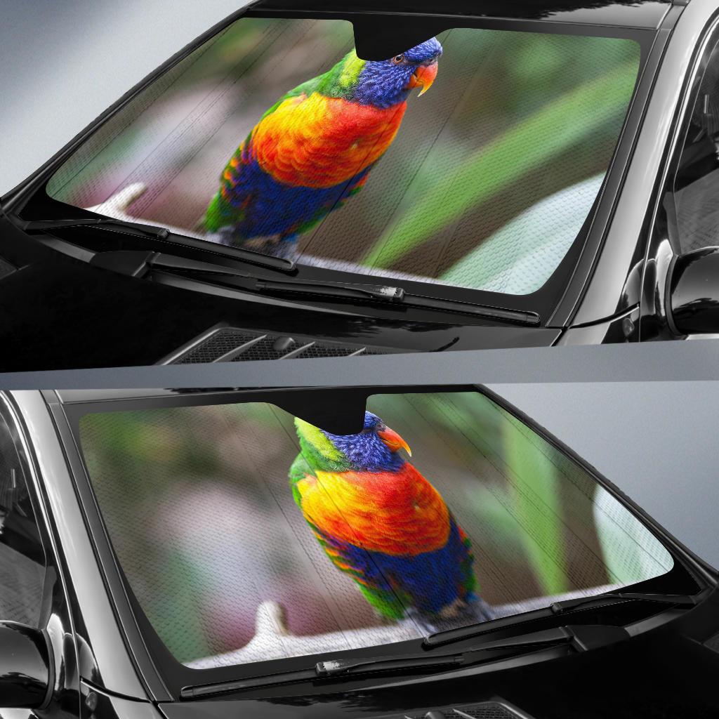 Parrot Rainbow Lorikeet 4K 5K Car Sun Shade Gift Ideas 2022