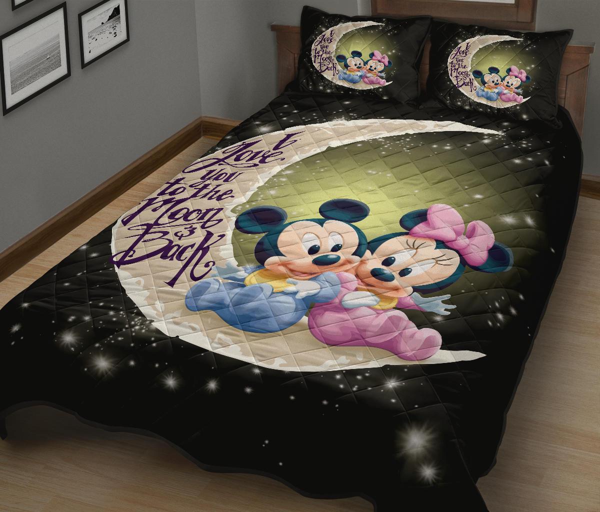 Mice Couple To The Moon Quilt Bed Sets