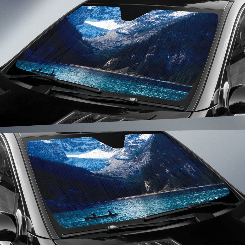 Blue Lake Snow Clouds Sun Shade Gift Ideas 2021