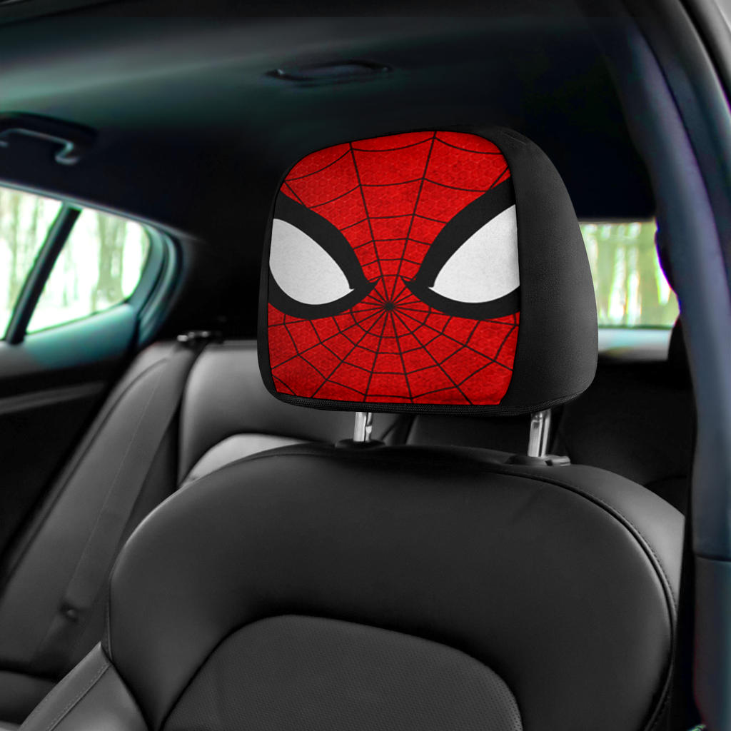 Spiderman Face Car Seat Headrest Cover