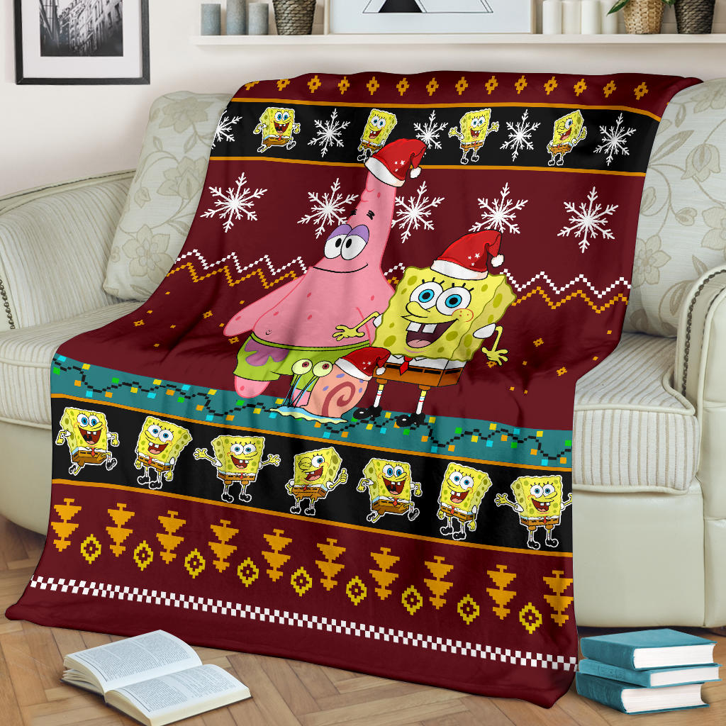 Spongebob Christmas Blanket Amazing Gift Idea