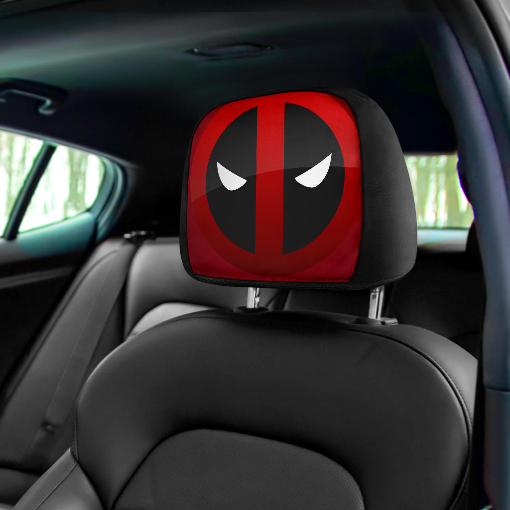 Deadpool Face Icon Car Seat Headrest Cover