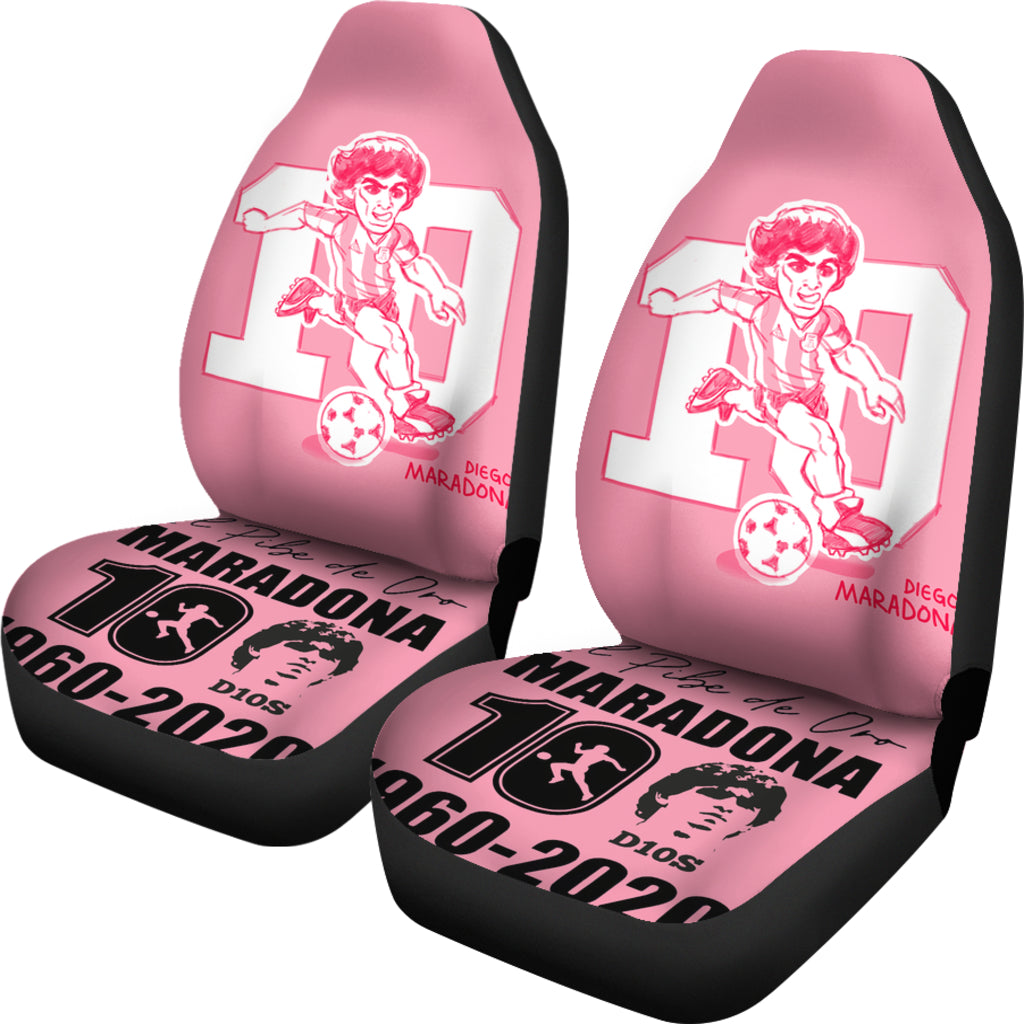 Pink Diego Armando Maradona 10 Rip 1969 2022 Car Seat Covers Gift For Fooball