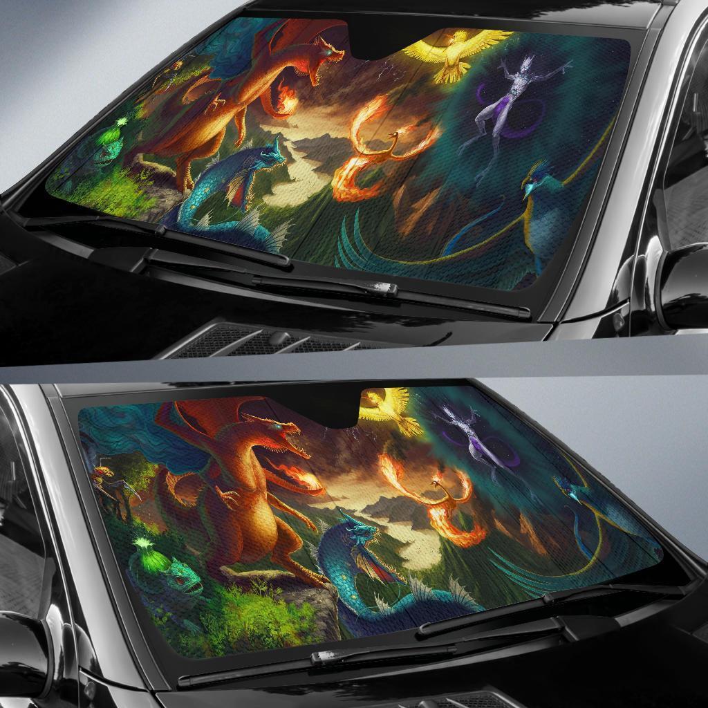 Pokemon Legendary Jurrasic Car Sun Shades Amazing Best Gift Ideas 2021