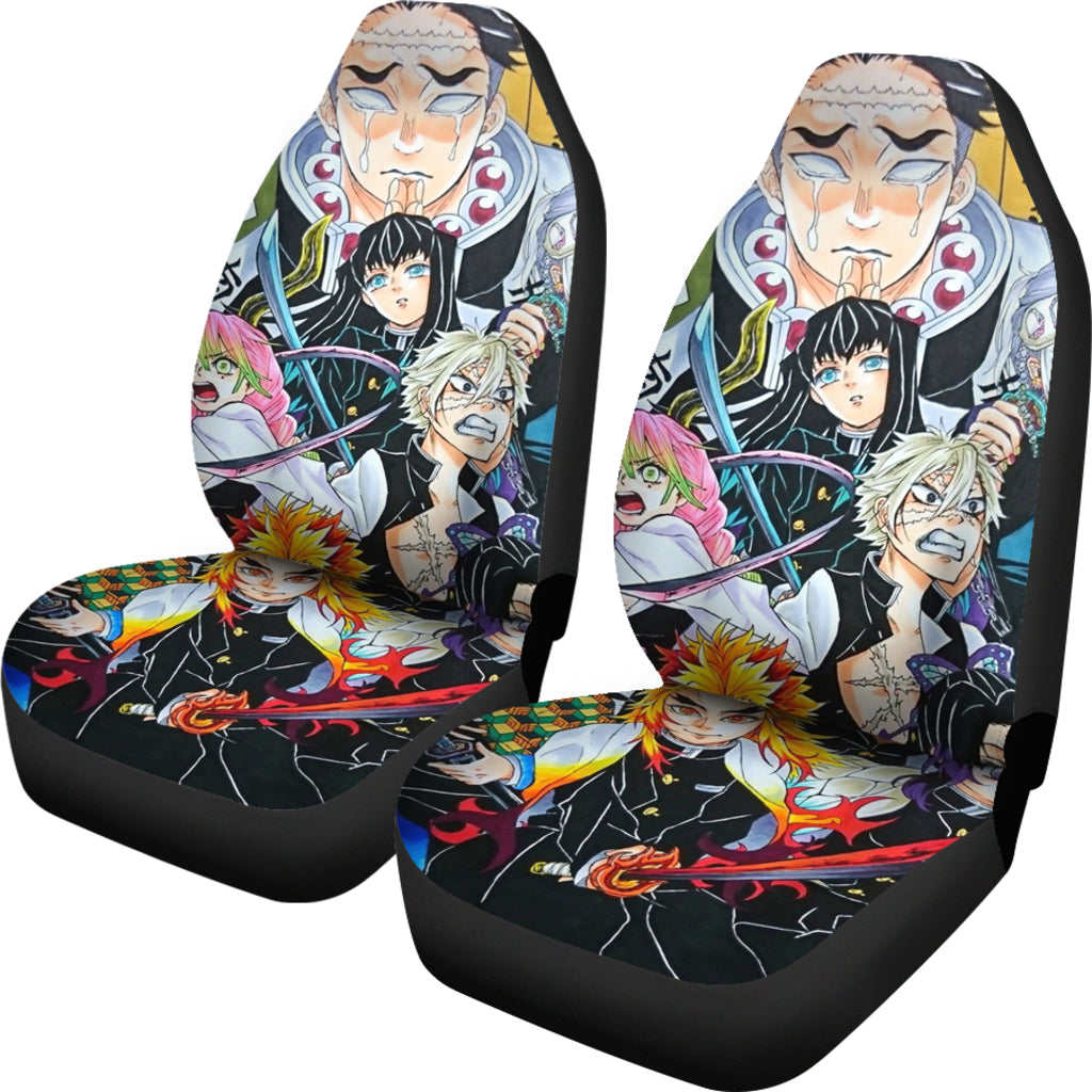 12 Pillars Art Demon Slayer Car Seat Covers Gift For Fan Anime