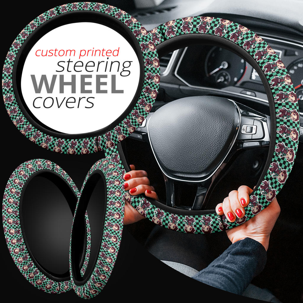 Kamado Tanjiro Demon Slayer Anime Car Steering Wheel Cover 3